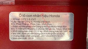 Xe Honda City 1.5 AT 2016