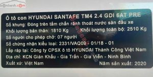 Xe Hyundai SantaFe Premium 2.4L HTRAC 2020